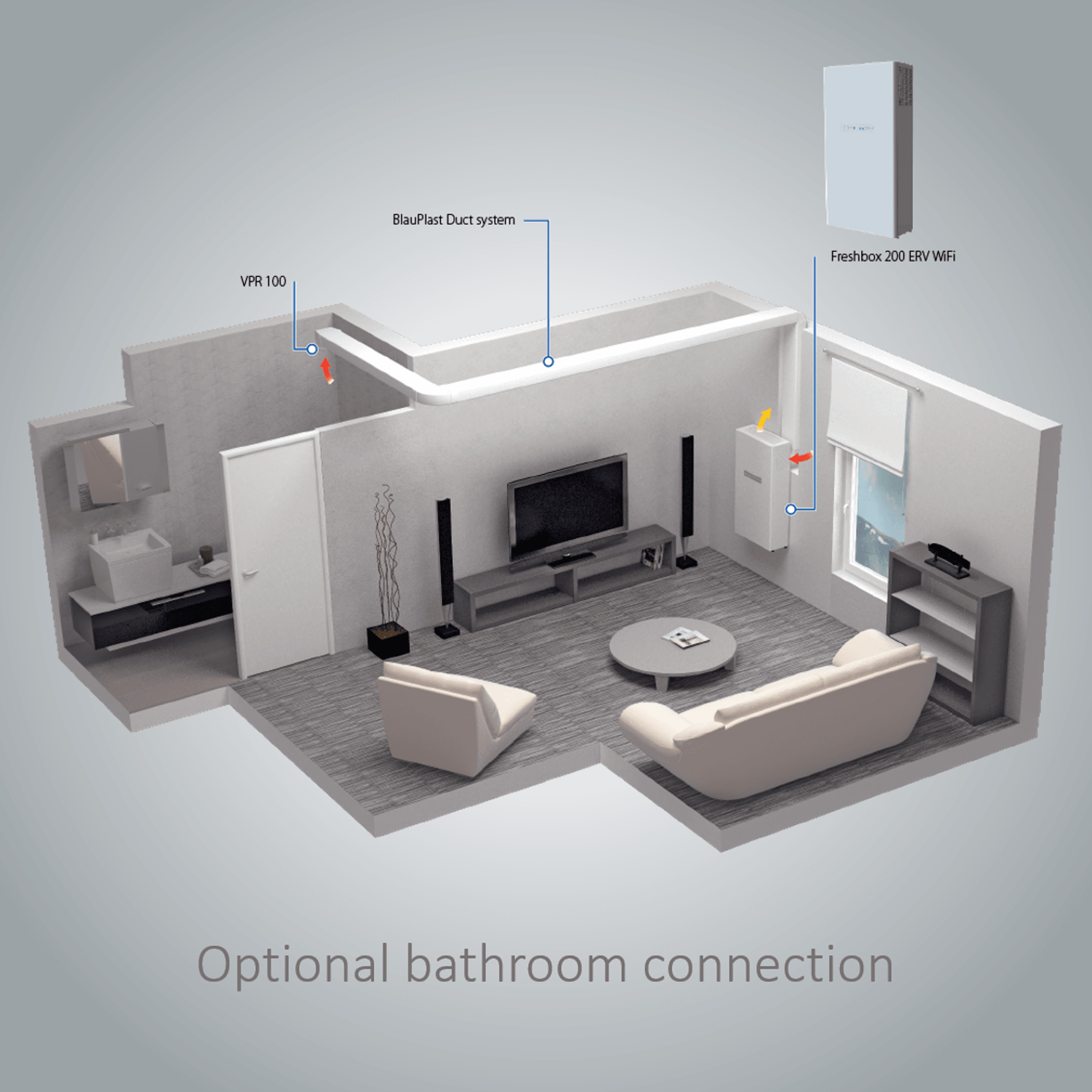 Freshbox 200 WIFI - Decentralised Ventilation System gallery detail image