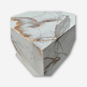 Cube Side Table - Gold Calacatta Marble | Natural Stone Co. gallery detail image
