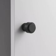 Luxe Doorware - Chandler Knurled Brass Door Stop - Black gallery detail image