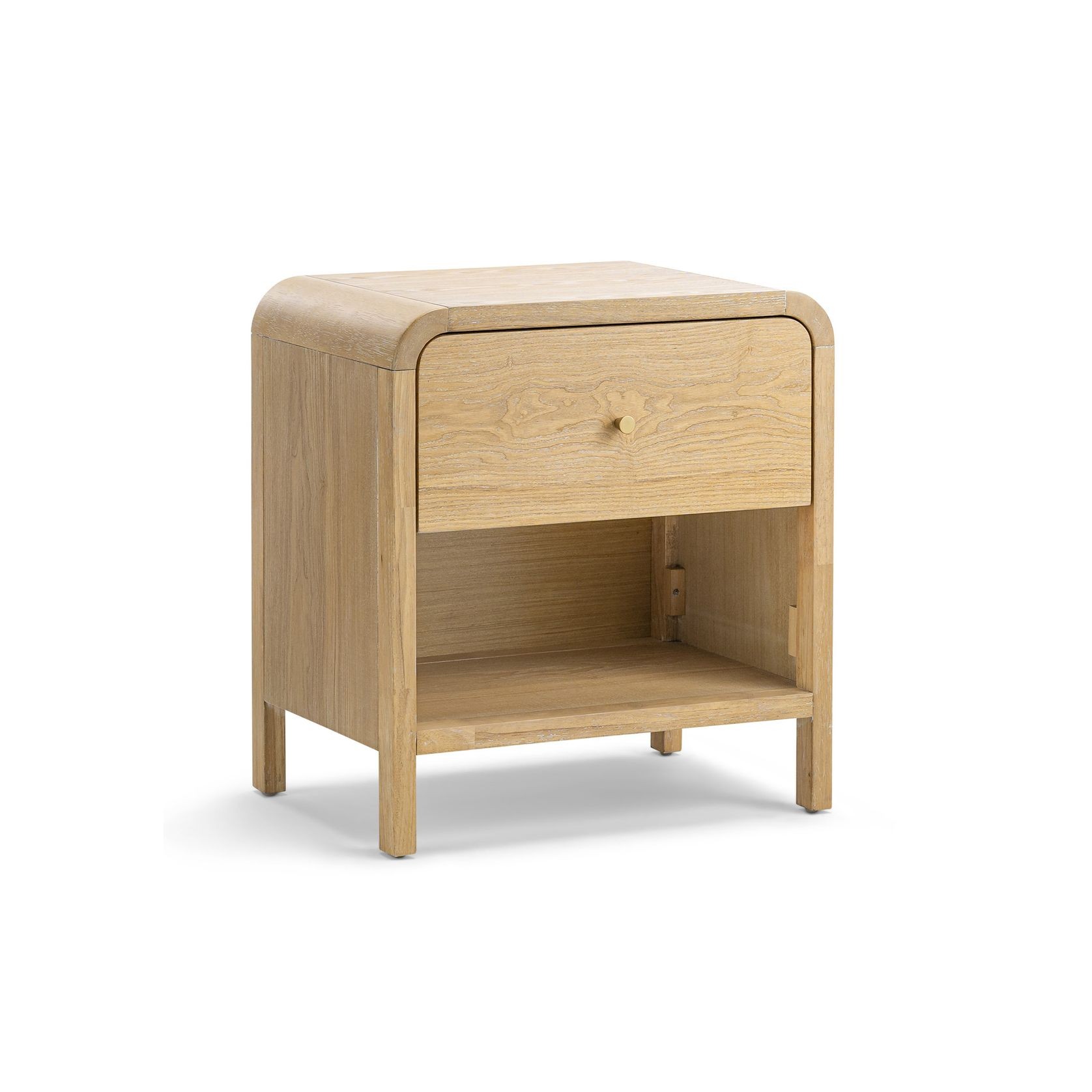 Riley 1 Drawer Bedside Table | Natural Ash gallery detail image