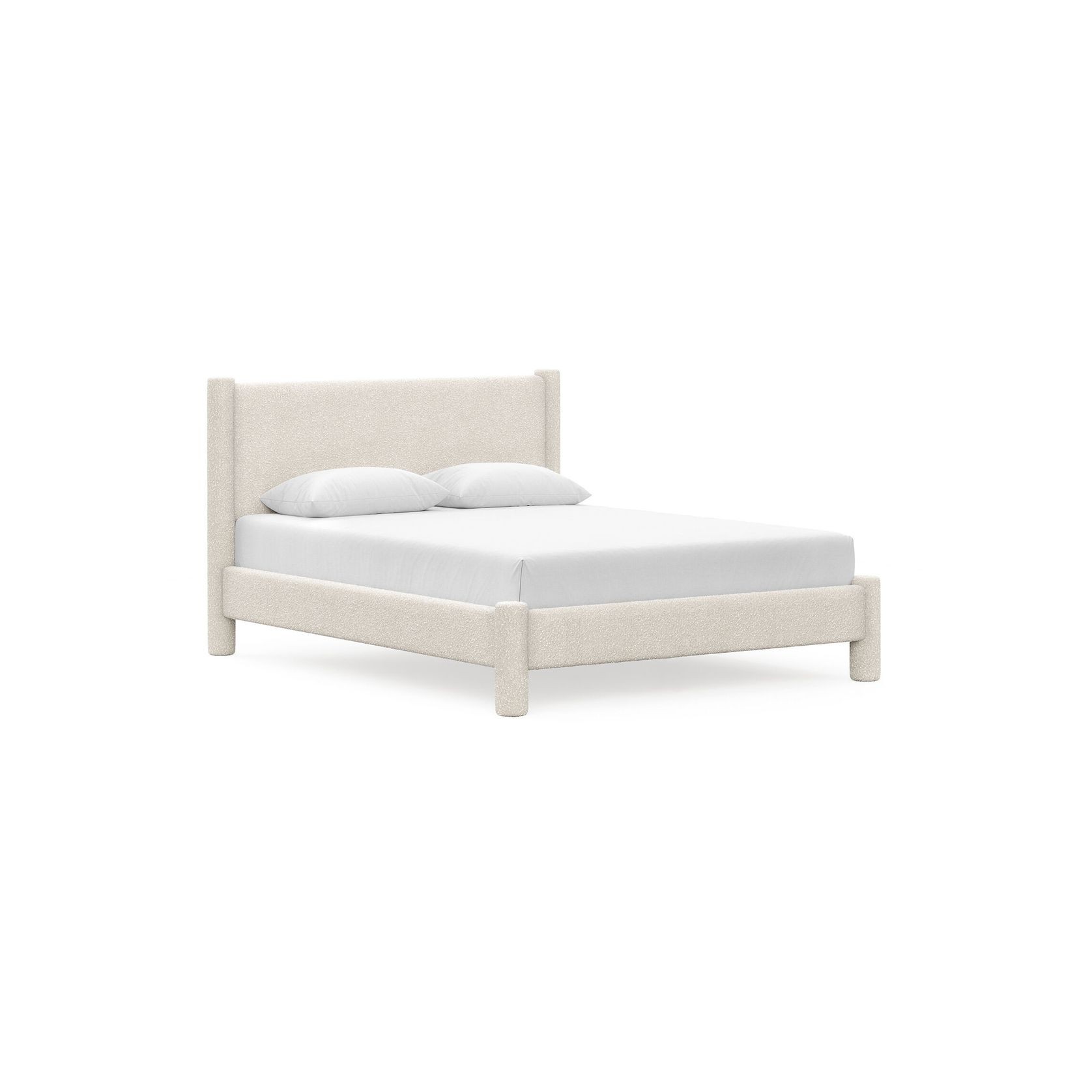 Liora Four Post Queen Bed Frame | Cream Boucle gallery detail image