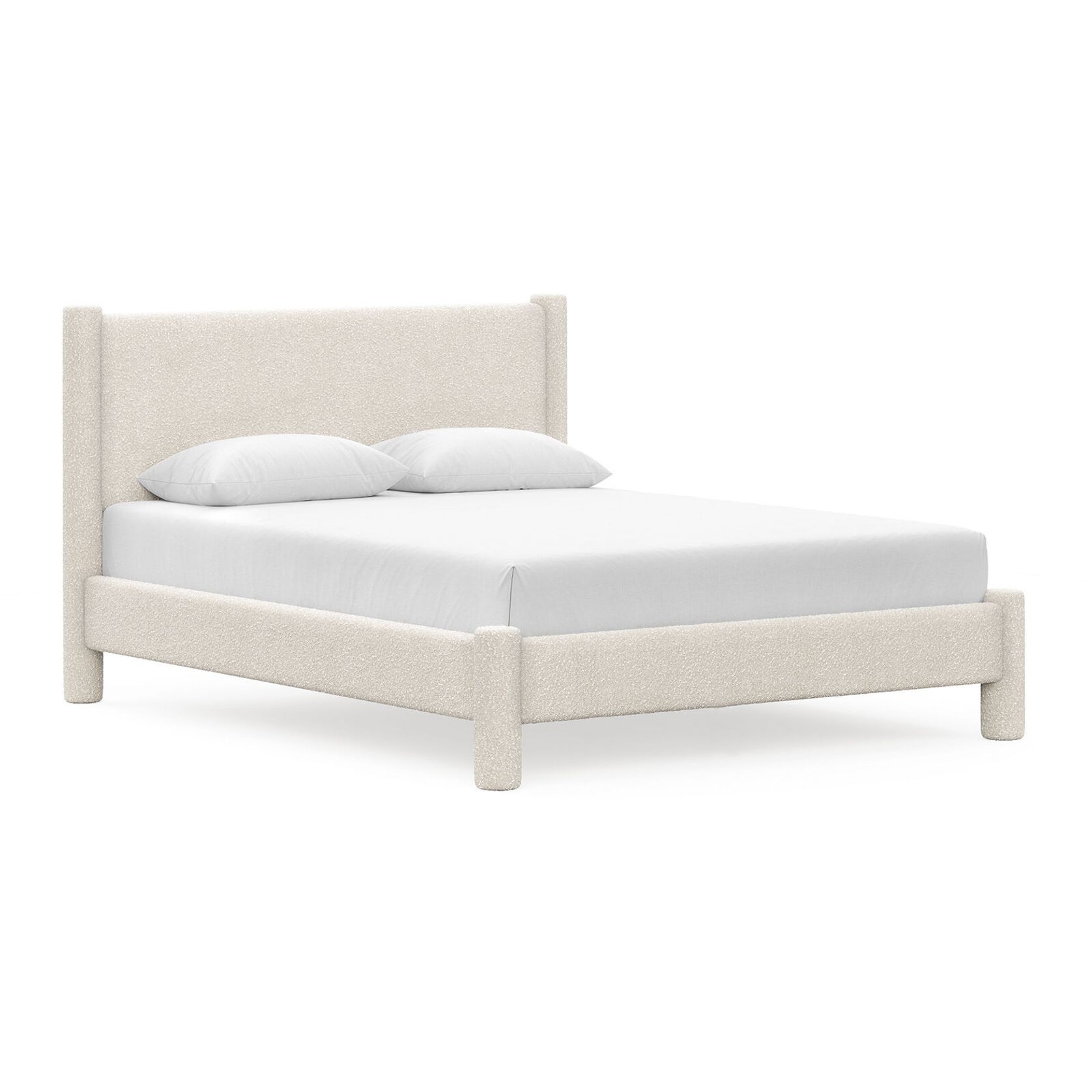 Liora Four Post Queen Bed Frame | Cream Boucle gallery detail image