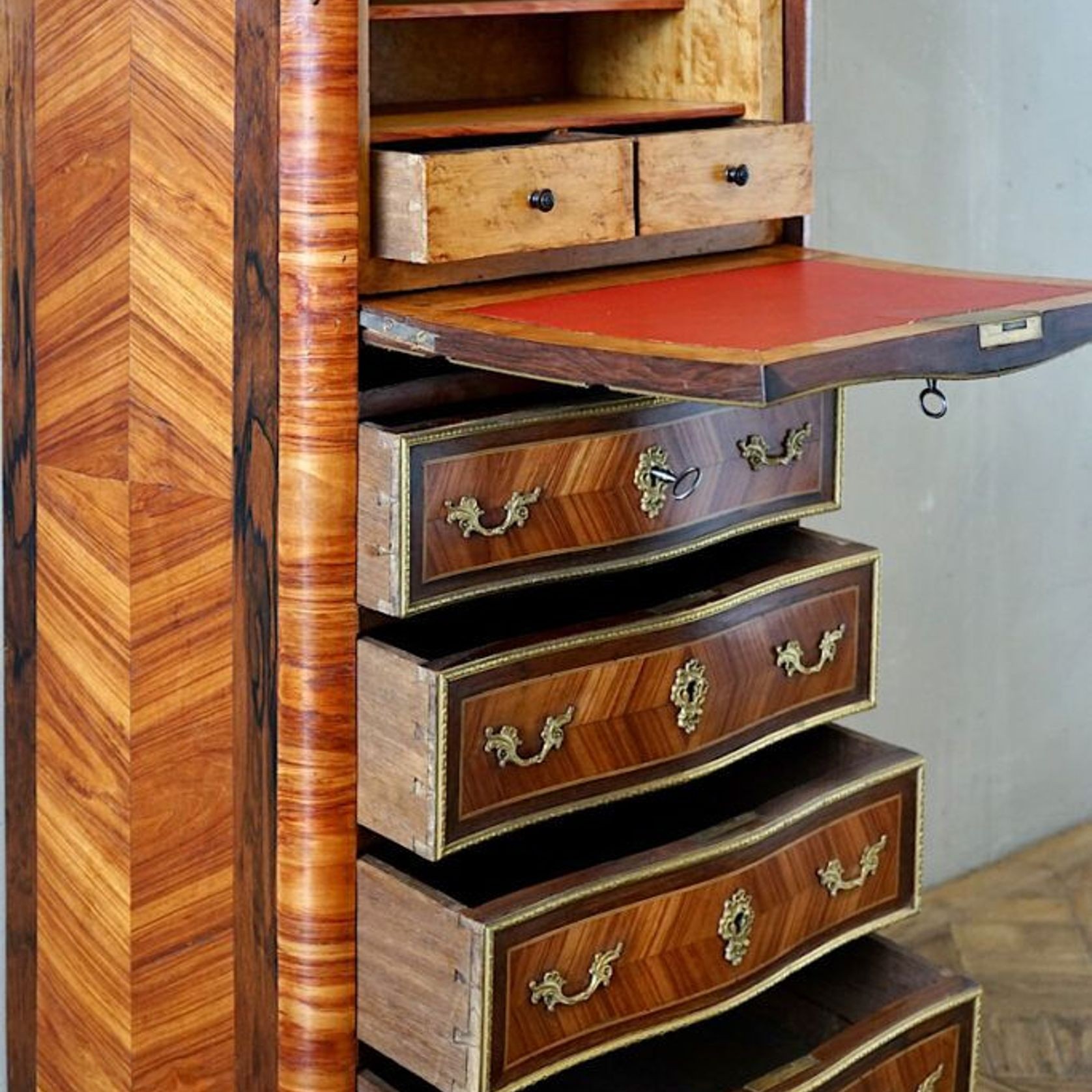 French Regence Marquetry Secretaire gallery detail image