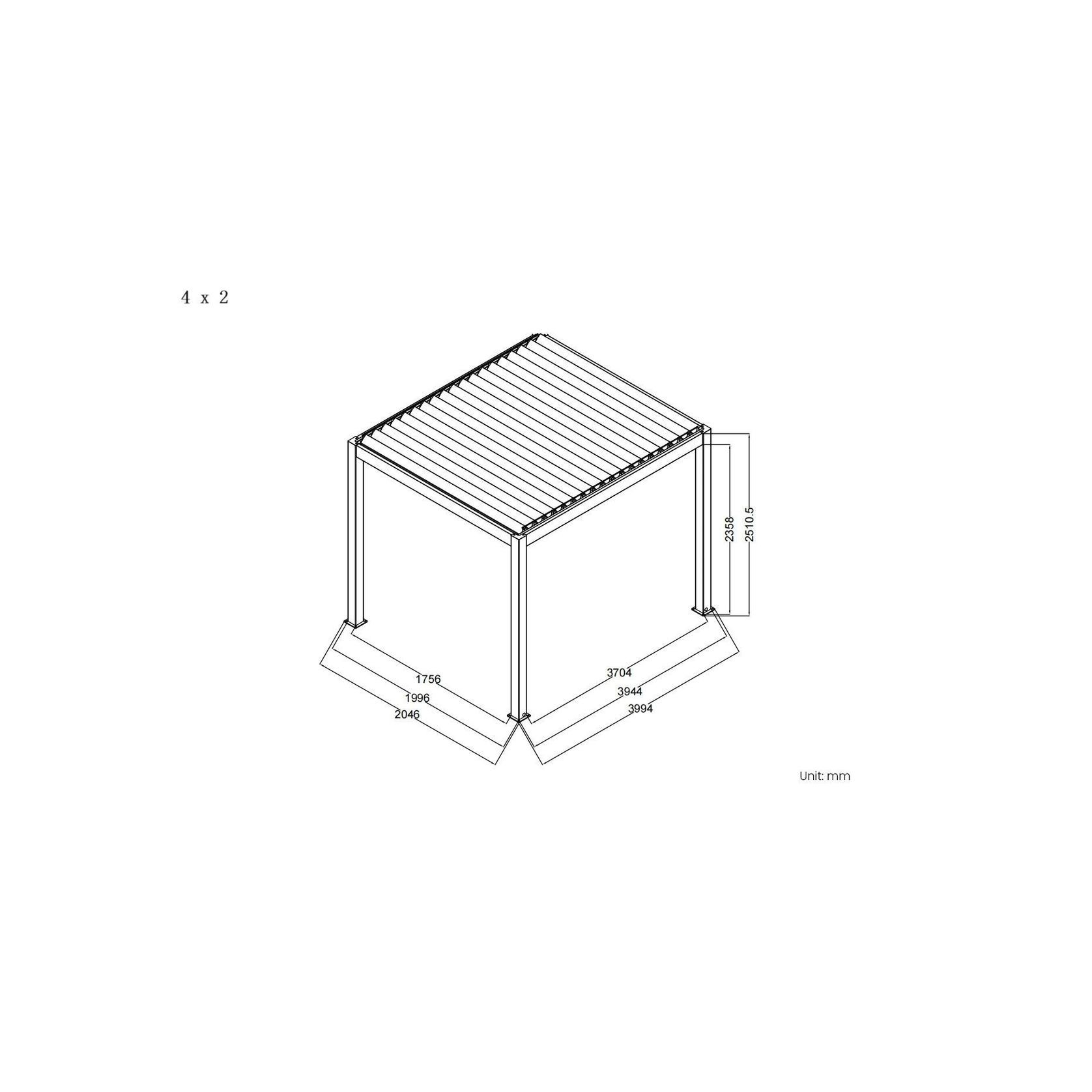 Baltic Motorised Freestanding Louvre Roof Aluminium Pergola gallery detail image