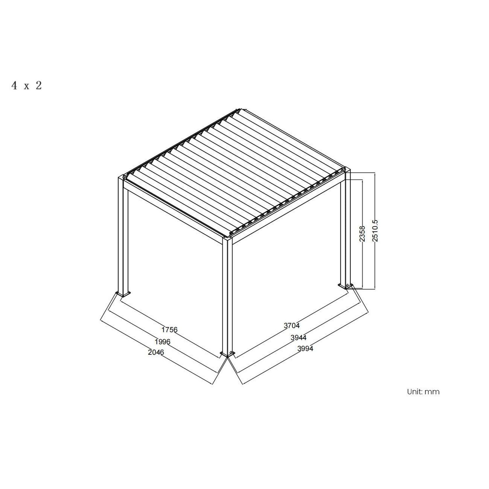 Baltic Manual Freestanding Louvre Roof Aluminium Pergola gallery detail image