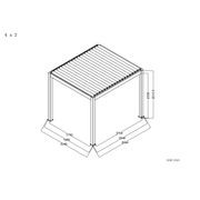 Baltic Manual Freestanding Louvre Roof Aluminium Pergola gallery detail image