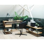 RIVOLI Bench 120cm - Natural Oak / Black gallery detail image
