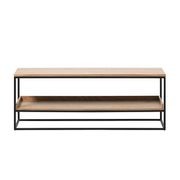 RIVOLI Bench 120cm - Natural Oak / Black gallery detail image