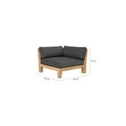 Newport Teak Outdoor Sofa With Ottoman- 4 Seat gallery detail image