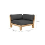 Newport Teak Outdoor Sofa With Ottoman- 4 Seat gallery detail image