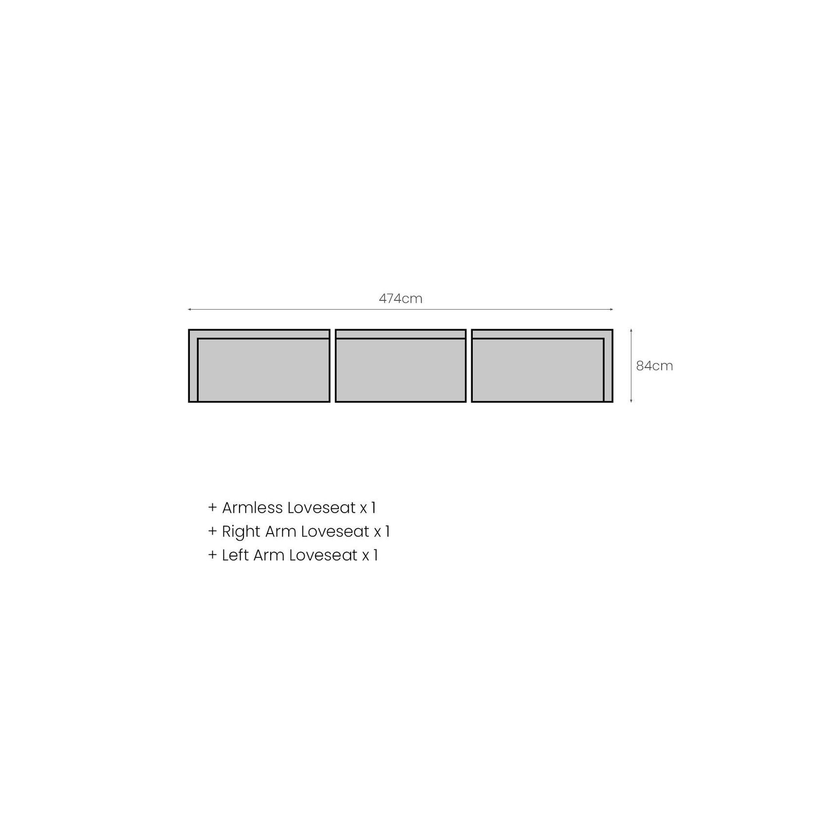 Sandpiper 2.0 Outdoor Sectional Right Arm Loveseat gallery detail image