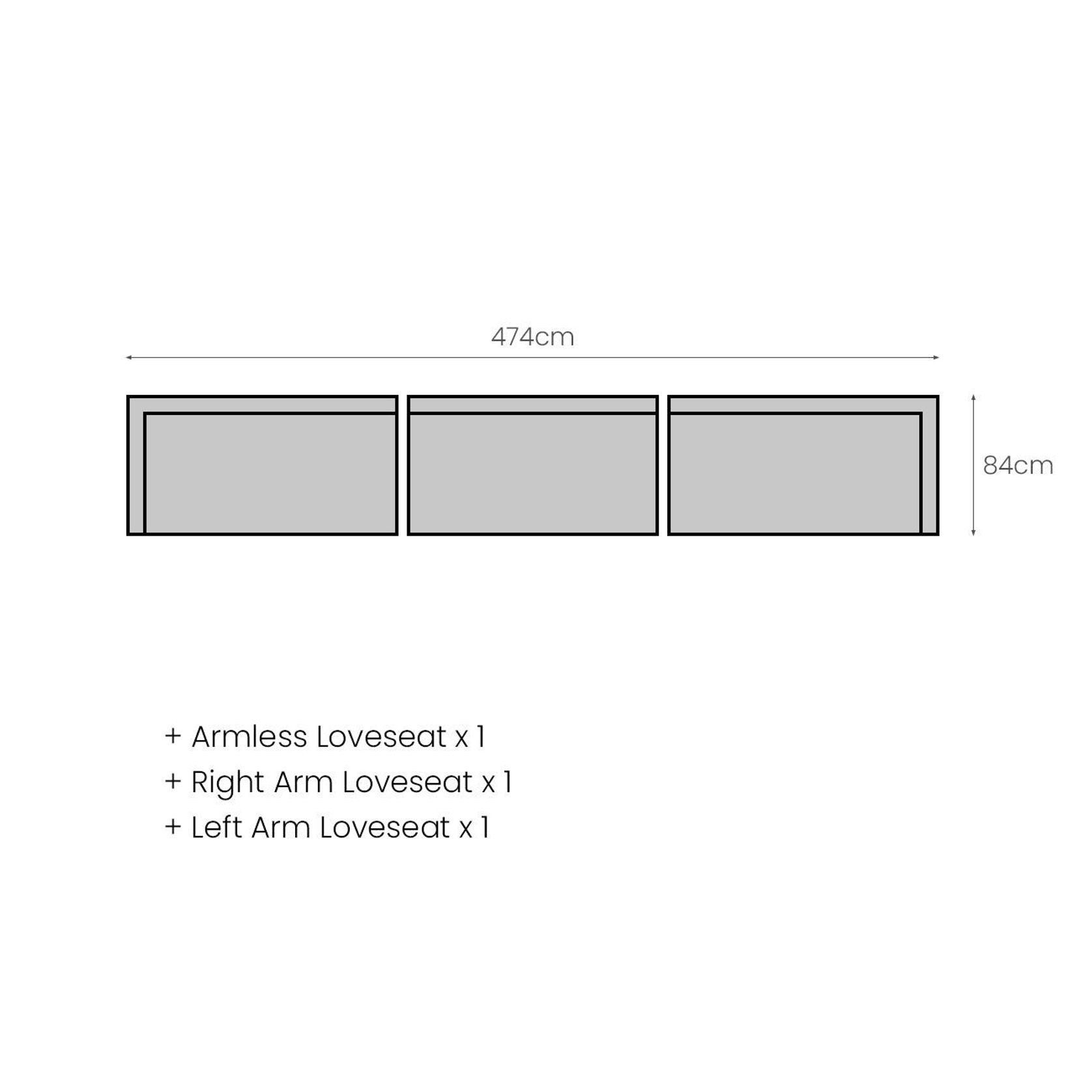 Sandpiper 2.0 Outdoor Sectional Right Arm Loveseat gallery detail image