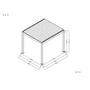 Baltic Manual Freestanding Louvre Roof Aluminium Pergola gallery detail image