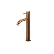 Meir Piccola Tall Basin Mixer Tap with 130mm Spout - Lustre Bronze gallery detail image