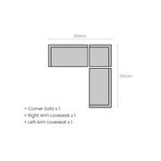 Ibis Outdoor Teak Left Arm Sofa gallery detail image