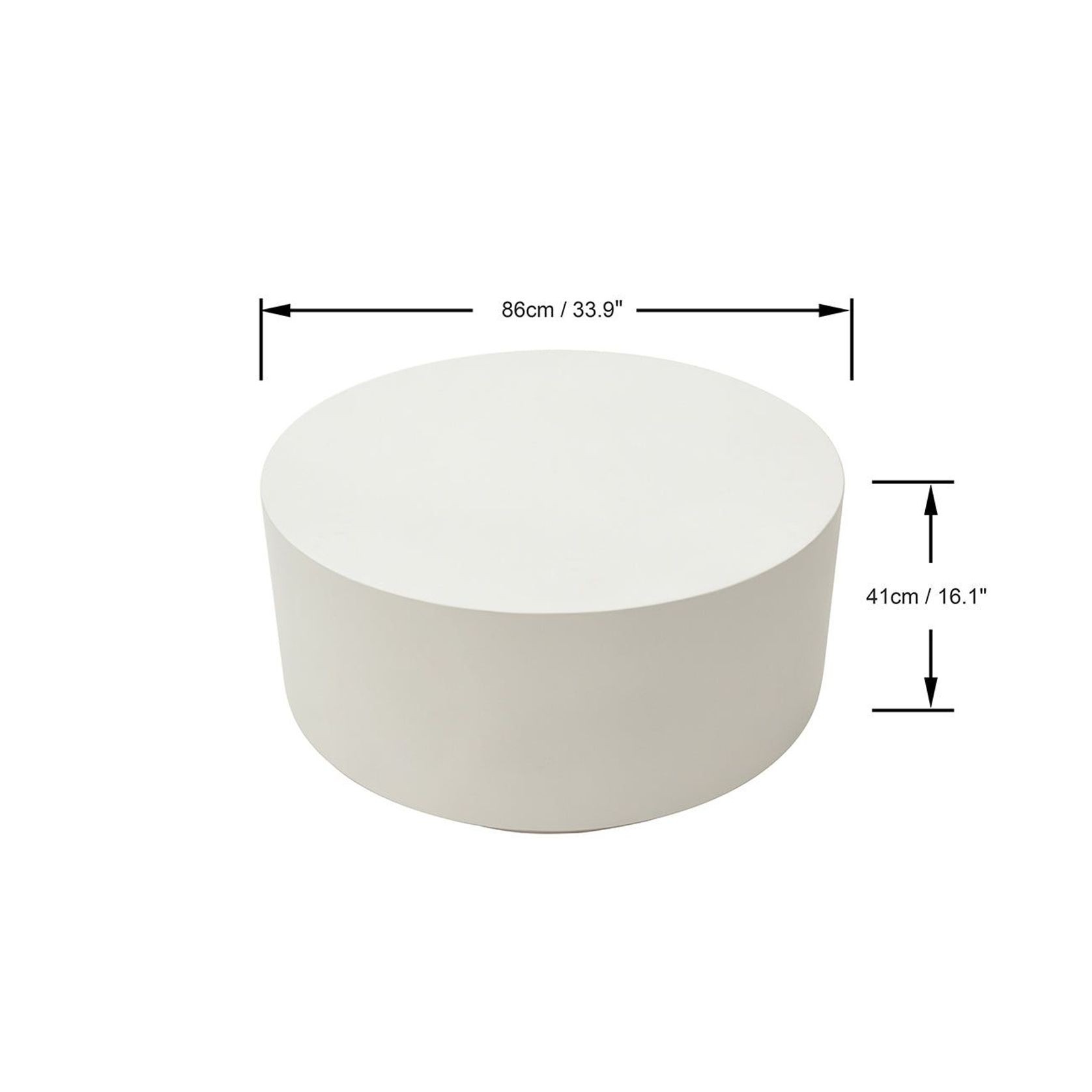 Rome Coffee Table Medium Cream White gallery detail image