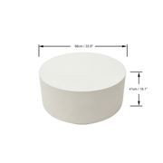Rome Coffee Table Medium Cream White gallery detail image