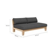 Newport Teak Outdoor Sofa with Armless Chairs - 6 Seat gallery detail image