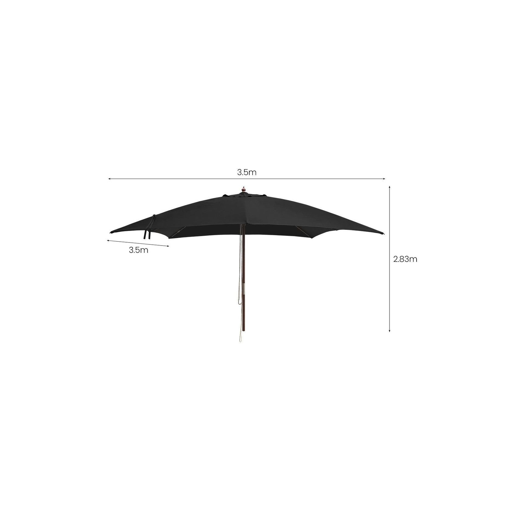 Nile 3.5m Sunbrella Square Market Umbrella gallery detail image