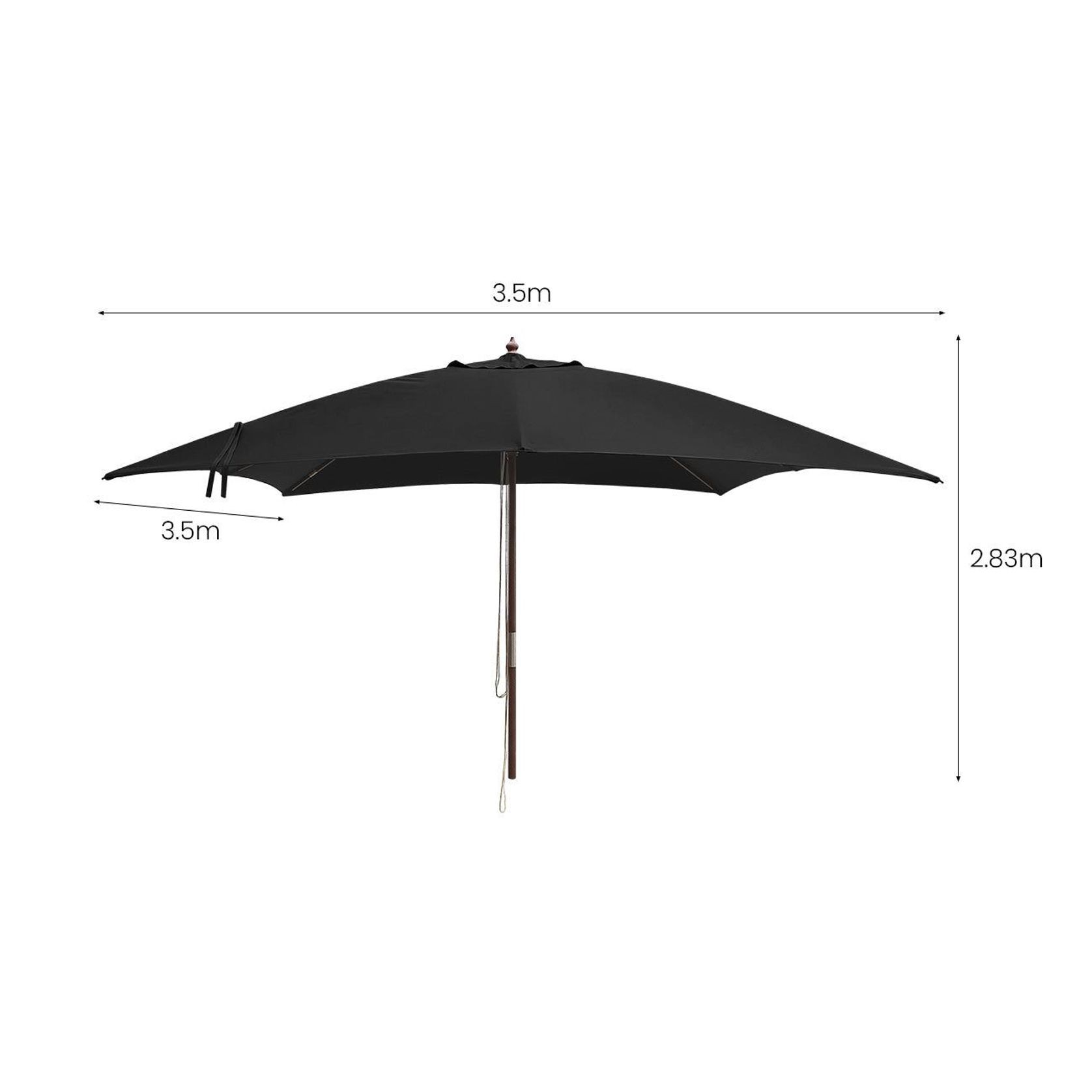 Nile 3.5m Sunbrella Square Market Umbrella gallery detail image