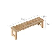 Harmony Outdoor Teak Bench 170x 40x 45cm gallery detail image
