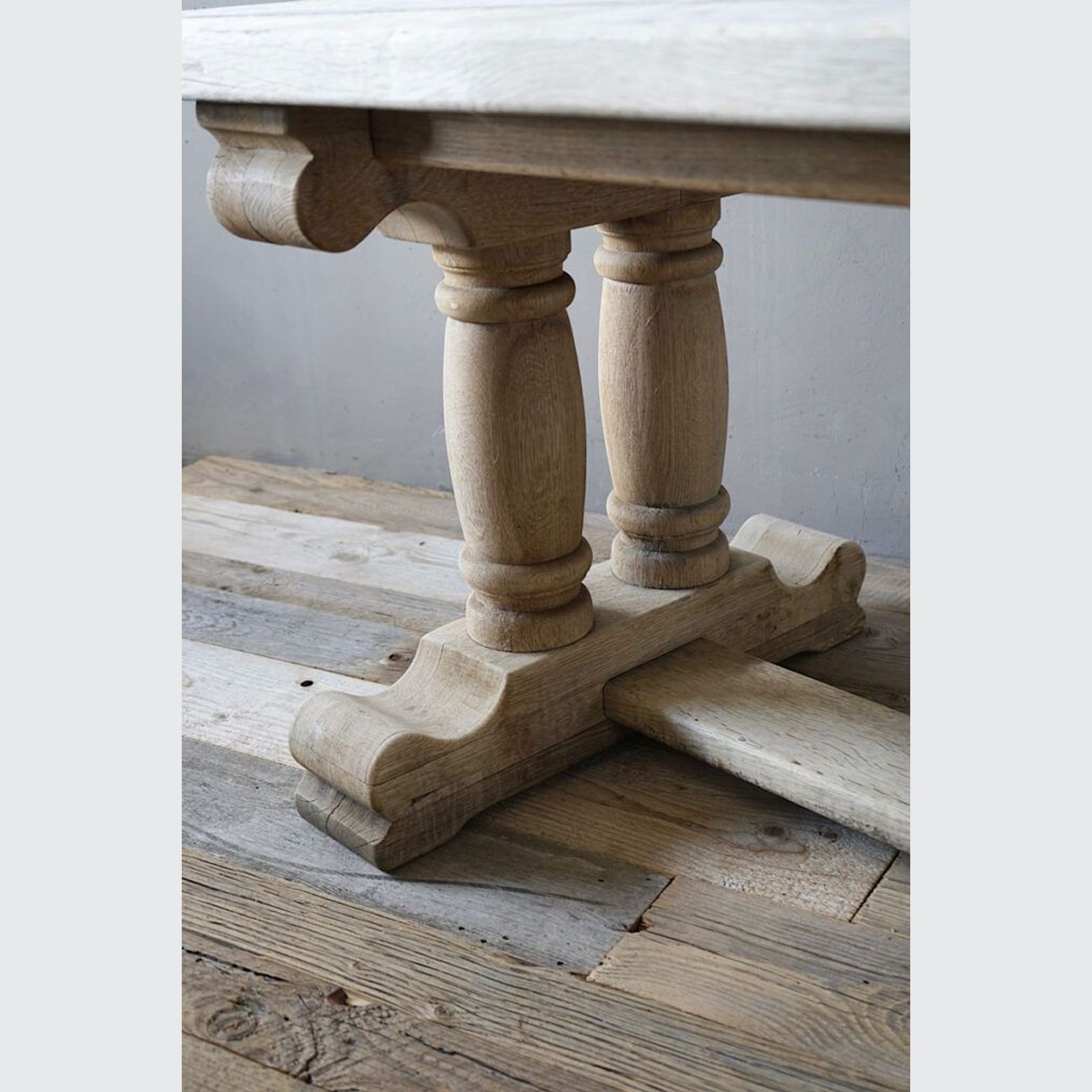 Bleached Oak Refectory Table gallery detail image