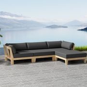 Newport Teak Outdoor Sofa With Ottoman- 4 Seat gallery detail image