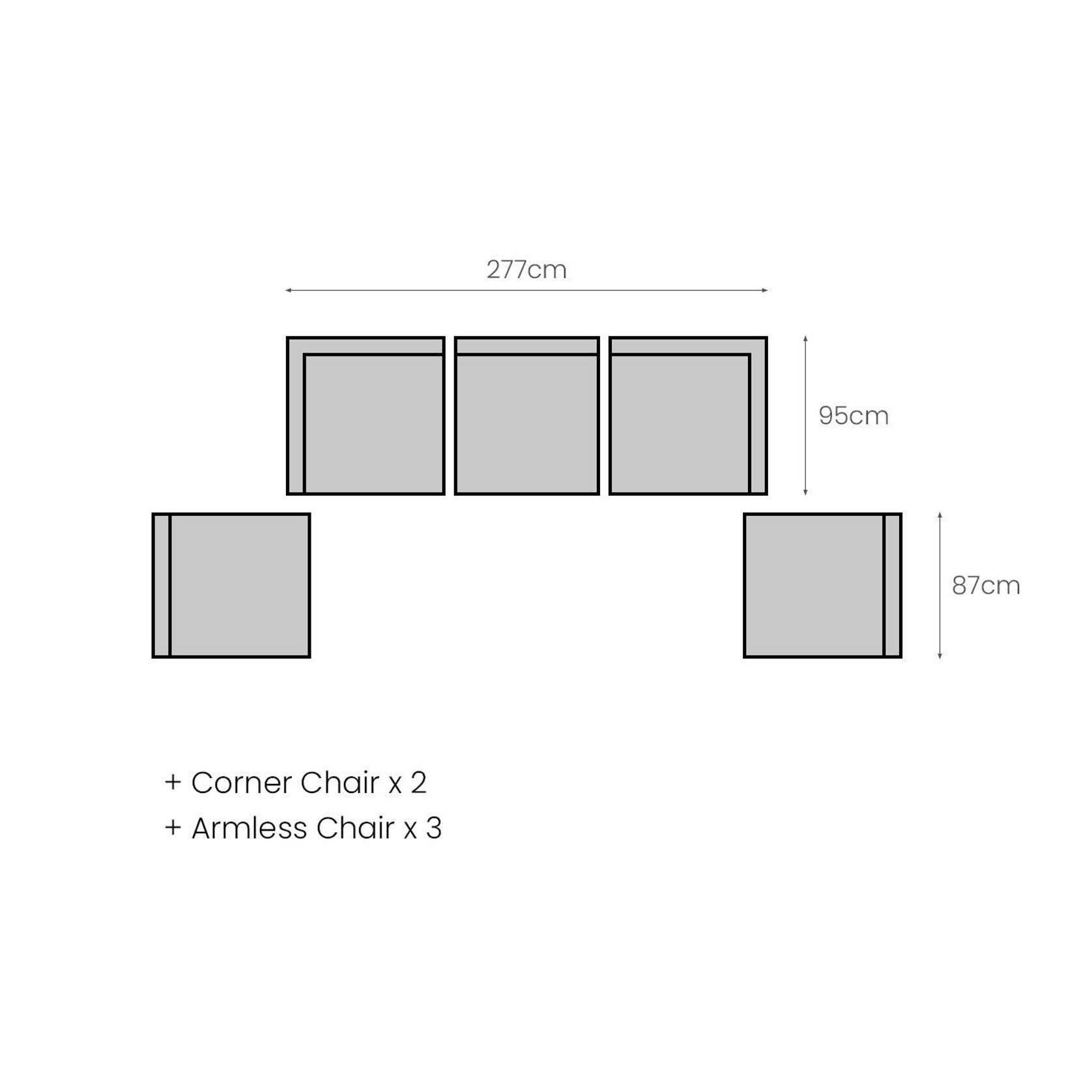 Newport Teak Outdoor Armless Chair gallery detail image