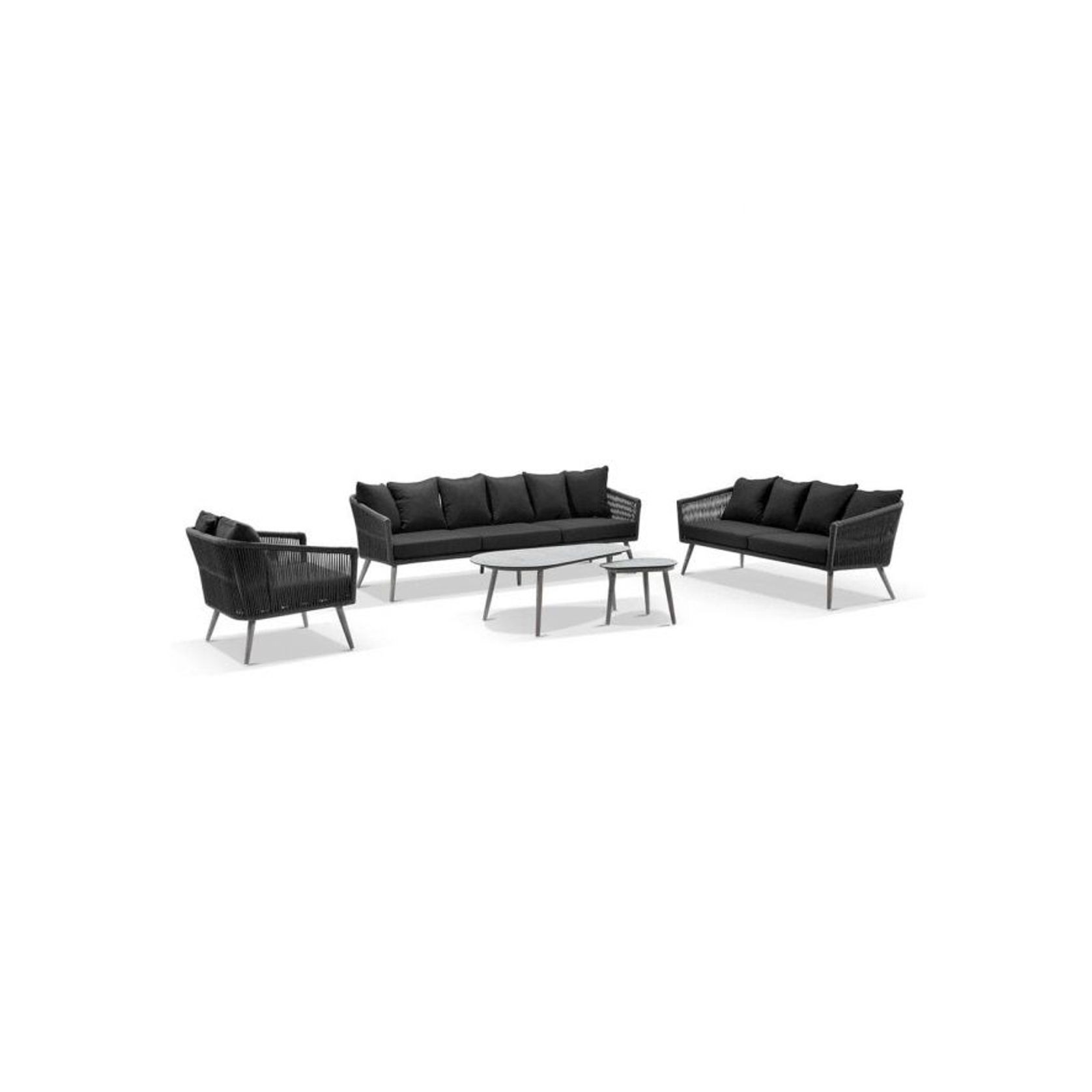Herman Outdoor 3+1+1 Rope Lounge with Coffee table Set gallery detail image