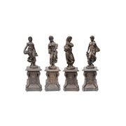 Set of 4 Cast Iron Statues gallery detail image