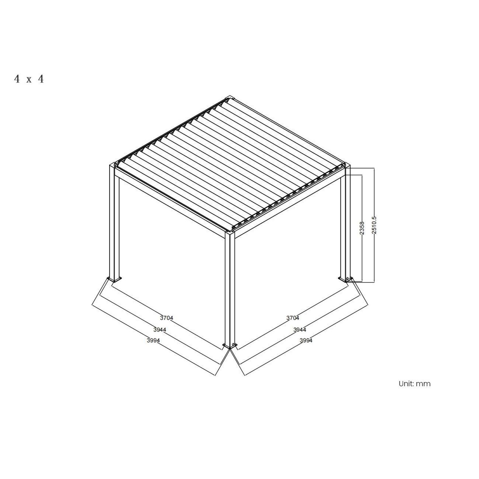 Baltic Manual Freestanding Louvre Roof Aluminium Pergola gallery detail image