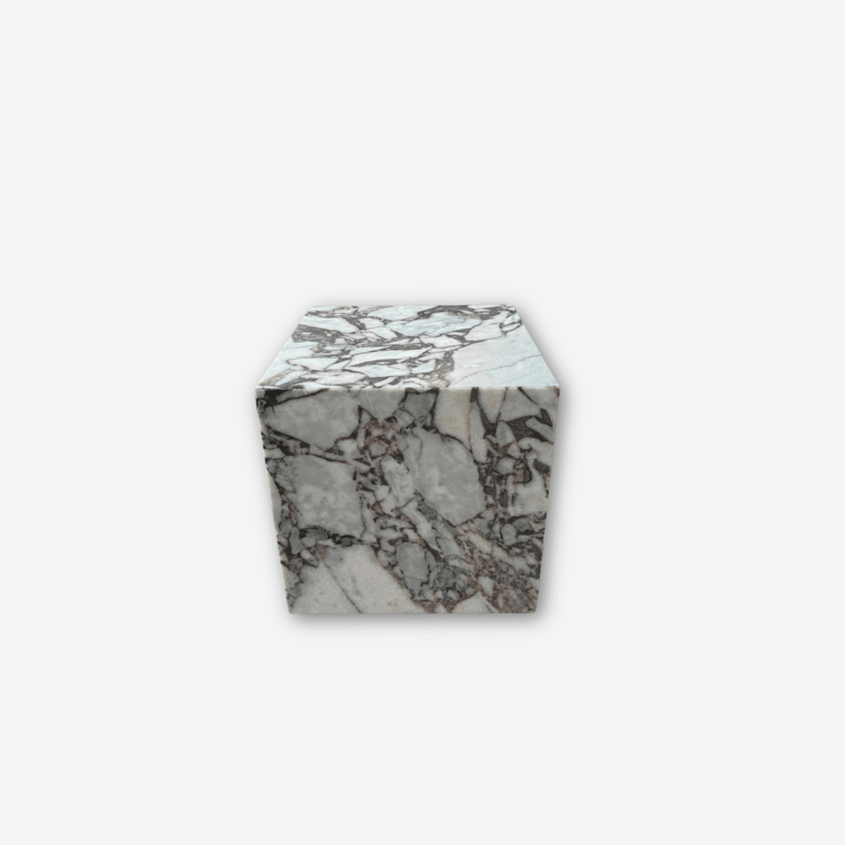 Cube Side Table - Milky Bleu Marble | Natural Stone Co. gallery detail image