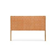 Lazie Leather Strapping Bedhead | Teak & Natural Tan gallery detail image