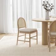 Estelle Rattan Arch Dining Chair | Cream Bouclé | Pair gallery detail image