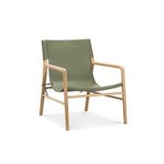Norah Leather Sling Armchair | Olive Green | by L3 Home gallery detail image