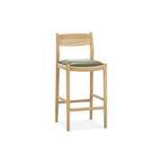 Calum Leather High Back Counter Barstool | Olive Green gallery detail image