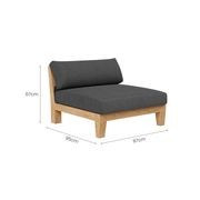 Newport Teak Outdoor Sofa with Armless Chairs - 5 Seat gallery detail image