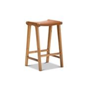 Casey 67cm Flat Leather Barstool | Coco Tan gallery detail image