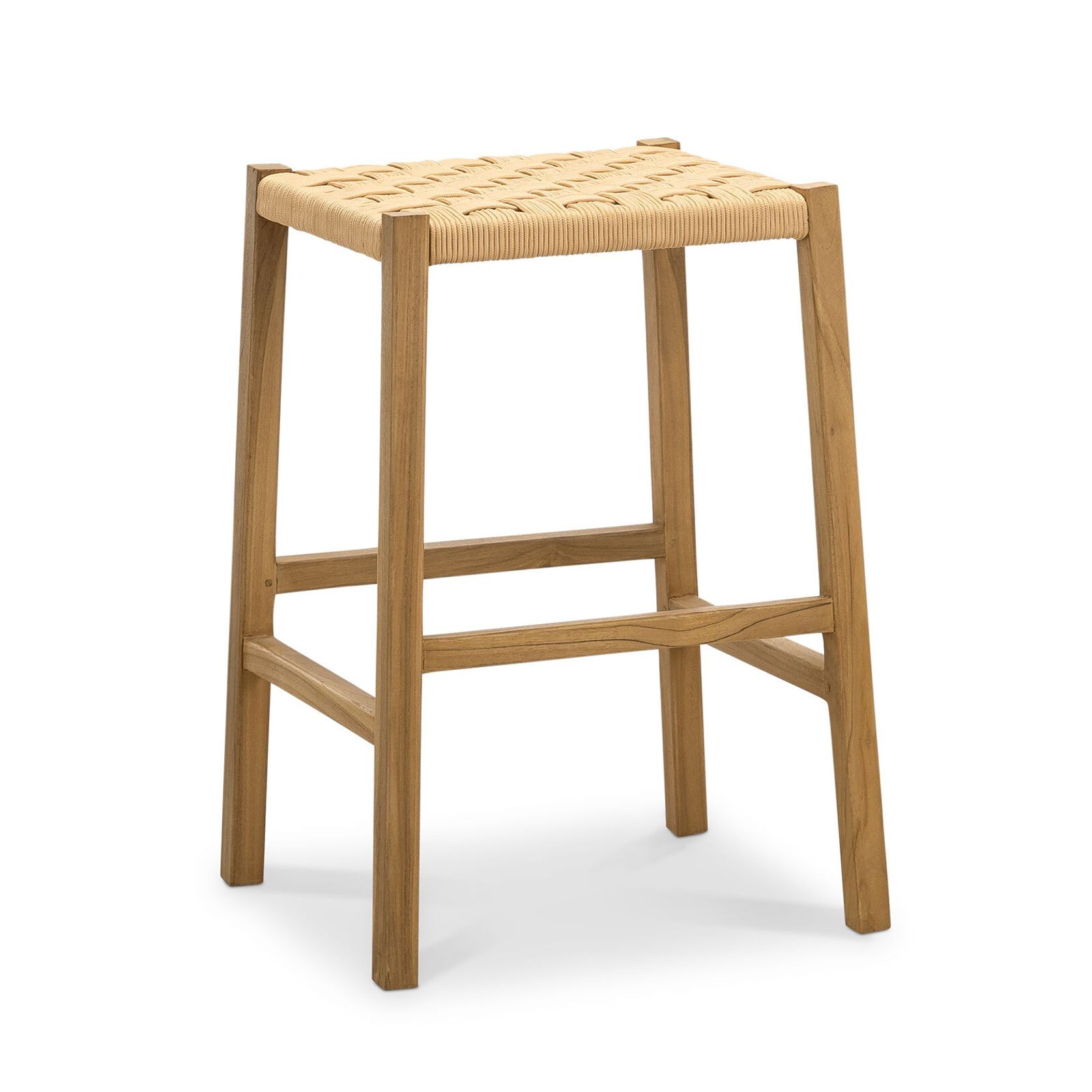 Kyren Woven Rope Barstool, Indoor & Outdoor gallery detail image