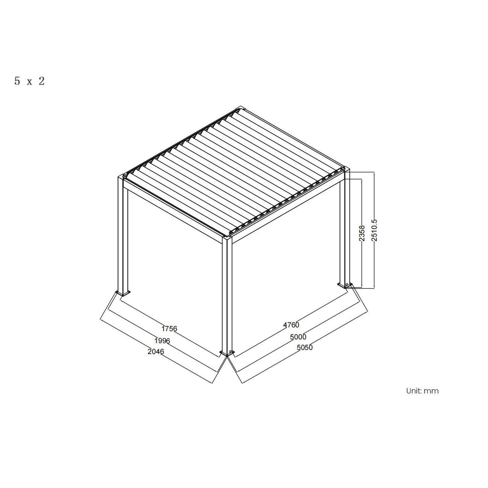 Baltic Manual Freestanding Louvre Roof Aluminium Pergola gallery detail image