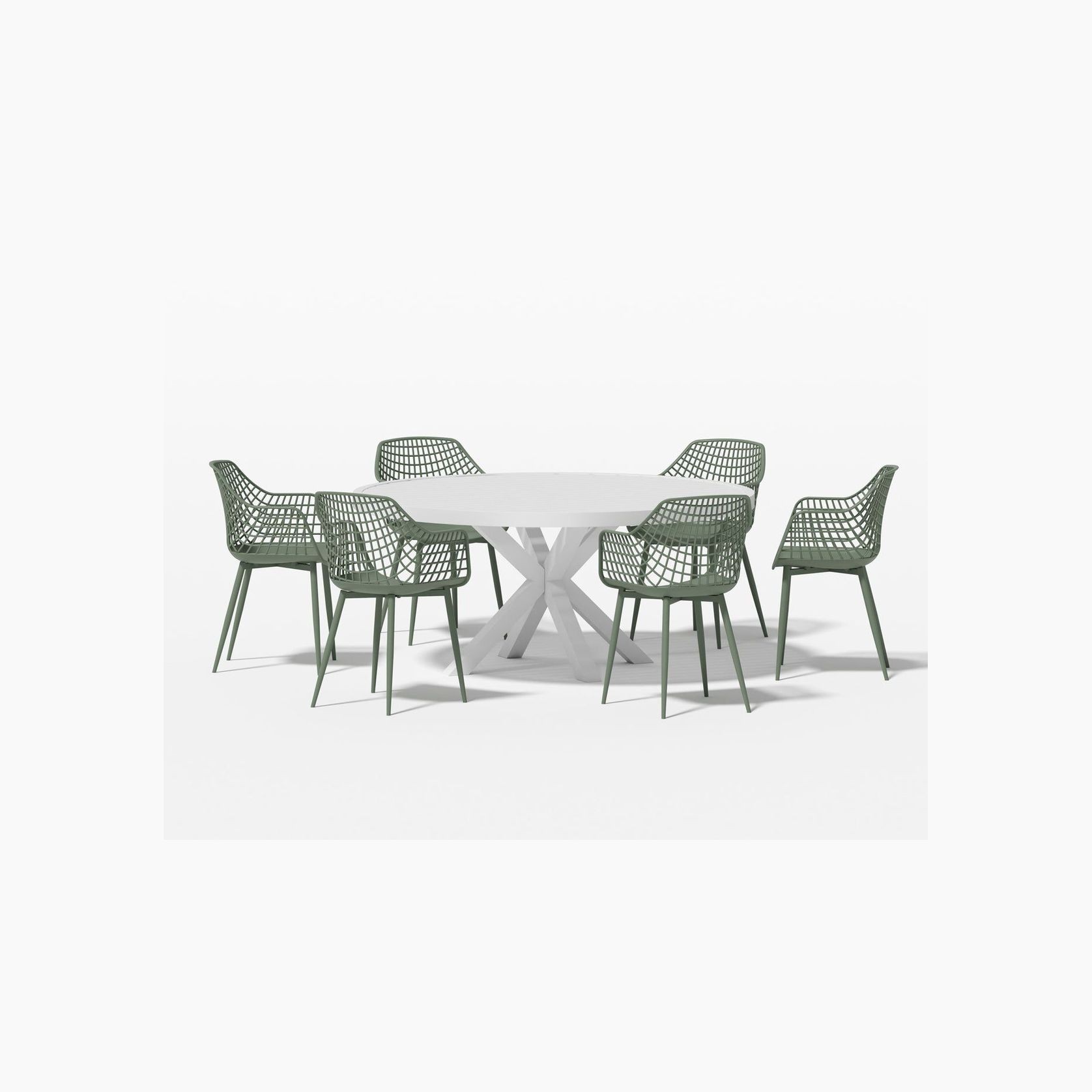 Dipper Table With Ava Chairs 7-Piece Outdoor Dining Set gallery detail image