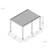 Baltic Motorised Freestanding Louvre Roof Aluminium Pergola gallery detail image