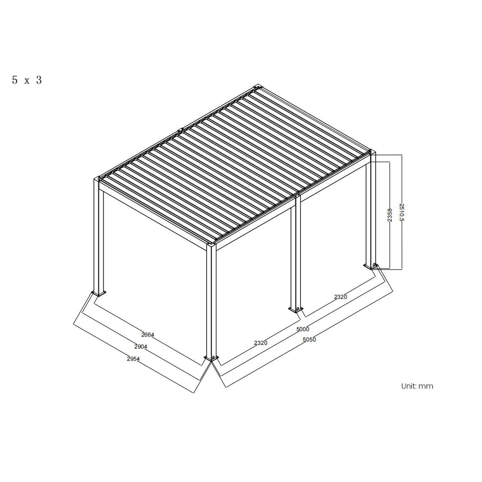 Baltic Manual Freestanding Louvre Roof Aluminium Pergola gallery detail image