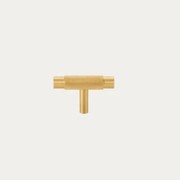 Sorrento Knurled Brass T Bar Handle gallery detail image