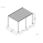 Baltic Motorised Freestanding Louvre Roof Aluminium Pergola gallery detail image