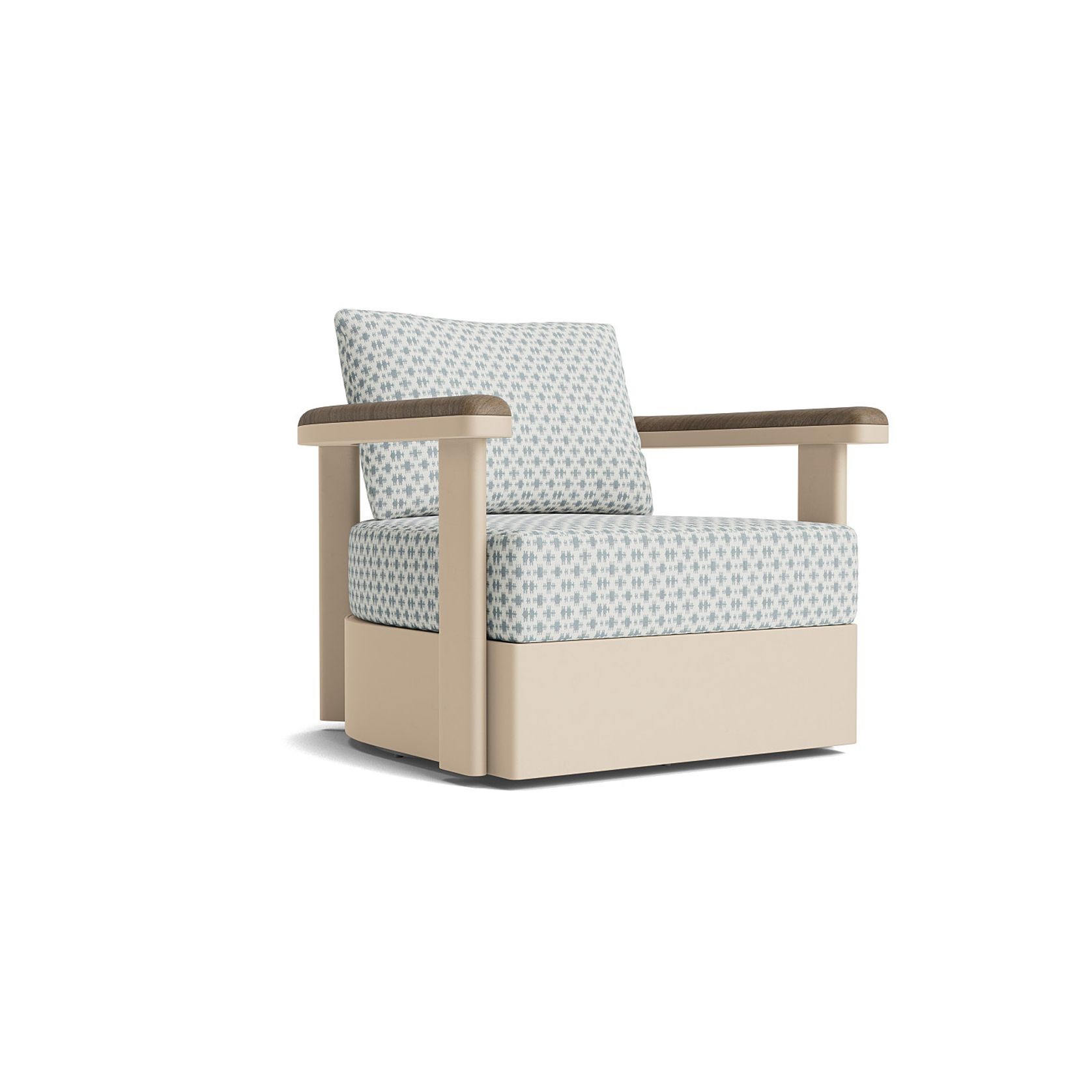 Luca Swivel Lounge Chair w/Teak gallery detail image