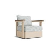 Luca Swivel Lounge Chair w/Teak gallery detail image