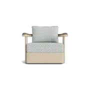 Luca Swivel Lounge Chair w/Teak gallery detail image