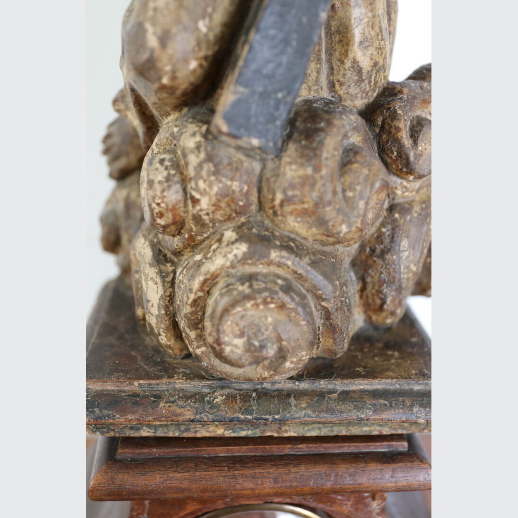 An Antique Reliquary Wood Carving of St Micheal C.1680 gallery detail image