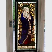 Antique Stained Glass Panel Of the Virgin Mary gallery detail image